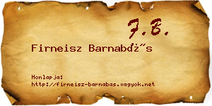 Firneisz Barnabás névjegykártya