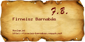 Firneisz Barnabás névjegykártya