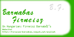 barnabas firneisz business card
